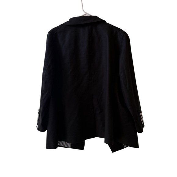 VERONICA BEARD Empire Linen Dickey Jacket Black Sz 14 - Picture 4 of 12